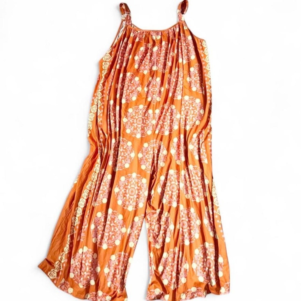 Oversized Boho Mandala Earthy Hippie Colorful Retro Jumpsuit Overalls Womens 30